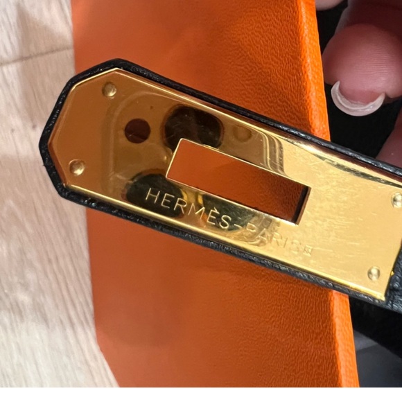 💯 Authentic 😍❤️ BIRKIN 25 LEATHER HANDBAG Hermès 💯❤️ - Picture 4 of 11